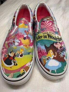 Vans X Alice in Wonderland Slip On Shoes